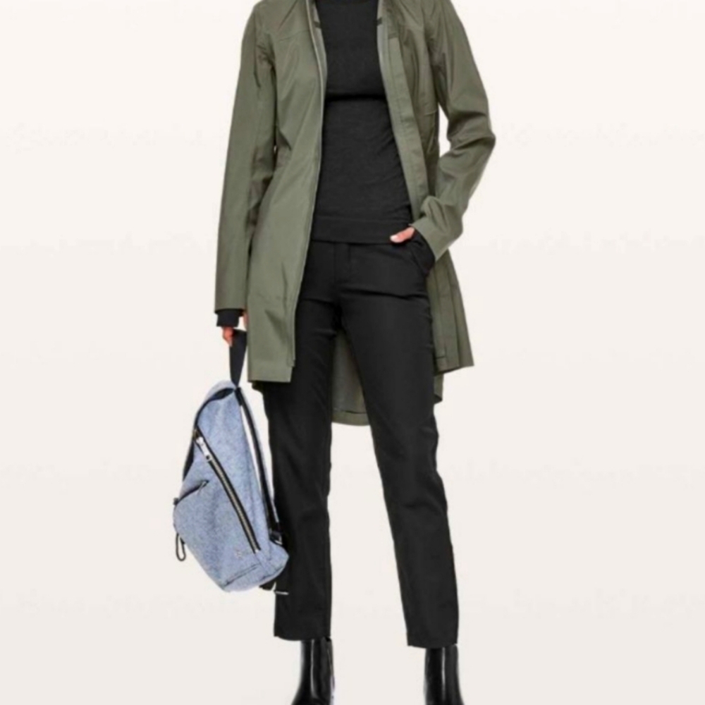 Lululemon 6 Rest Less Pullover Sweater Aerial Current Black Top Long Sleeve